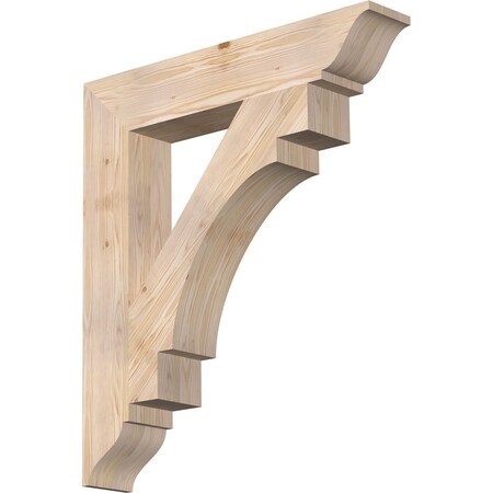 Ekena Millwork Merced Traditional Smooth Bracket, Douglas Fir, 5 1/2"W x 32"D x 36"H BKT06X32X36MRC01SDF